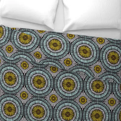 Spoonflower Sunny Circles Wide Cotton Sateen 3.5 oz 26" X 20" Standard Knife Edge
