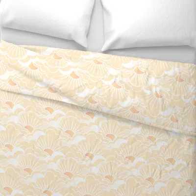 Spoonflower Sunshine And Clouds Wide Cotton Sateen 3.5 oz 26" X 20" Standard Knife Edge
