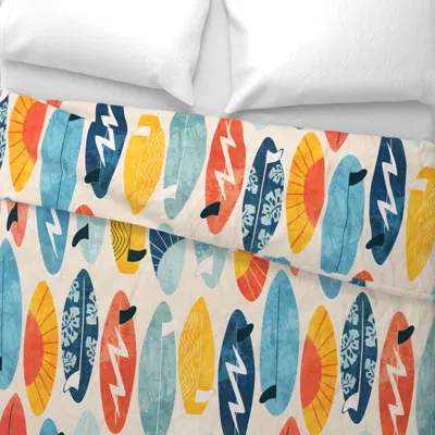 Spoonflower Surf Away White Jumbo Scale Wide Cotton Sateen 3.5 oz 26" X 20" Standard Knife Edge