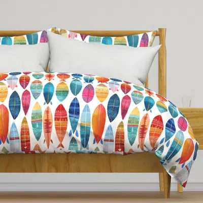 Spoonflower Surfers Totem Garden - Duvet Cover