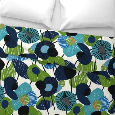 Spoonflower Swedish Abstract Poppies King Pillow Sham