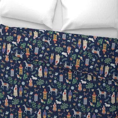 Spoonflower Swedish Blue Wide Cotton Sateen 3.5 oz 26" X 20" Standard Knife Edge