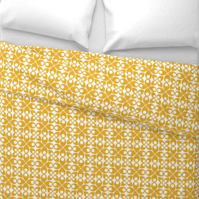 Spoonflower Swedish Modern Gold Wide Cotton Sateen 3.5 oz 26" X 20" Standard Knife Edge