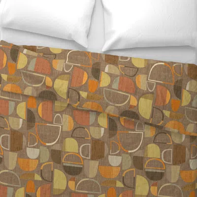 Spoonflower Synchronicity Warm Gray Brown Wide Cotton Sateen 3.5 oz 26" X 20" Standard Knife Edge