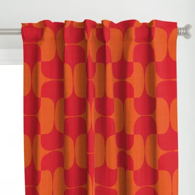 Spoonflower Tac Persimmon Red Curtain Panel