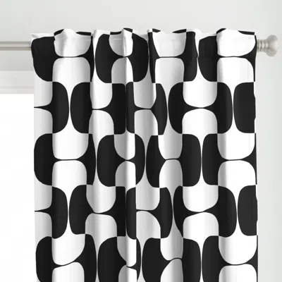 Spoonflower Tac-bold Black White Curtain Panel