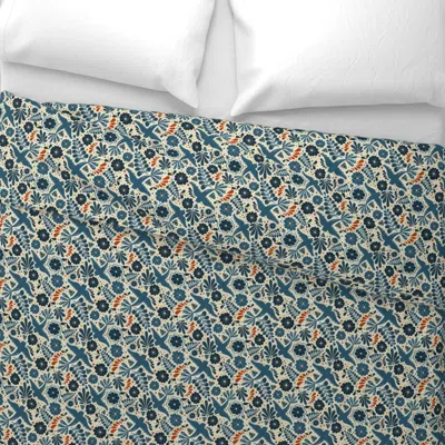 Spoonflower Talavera On White - Small Wide Cotton Sateen 3.5 oz 26" X 20" Standard Knife Edge