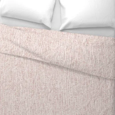 Spoonflower Tapestry Thread Texture Brush Strokes Blush Pink Japandi King Pillow Sham