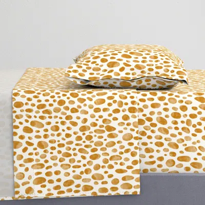 Spoonflower Terracotta Orange Watercolor Leopard Spots For Boho Wallpaper And Quilting Twin Sheet Se