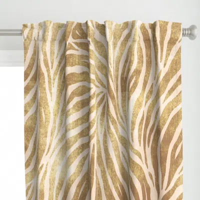 Spoonflower Textured Boho Zebra Print Curtain Panel