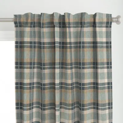 Spoonflower Textured Rustic Heritage Curtain Panel In Multi