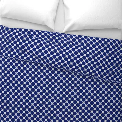 Spoonflower The Blues Dots 2 Wide Cotton Sateen 3.5 oz 26" X 20" Standard Knife Edge