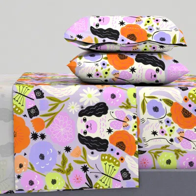 Spoonflower The Cavalier Gardener King Sheet Set