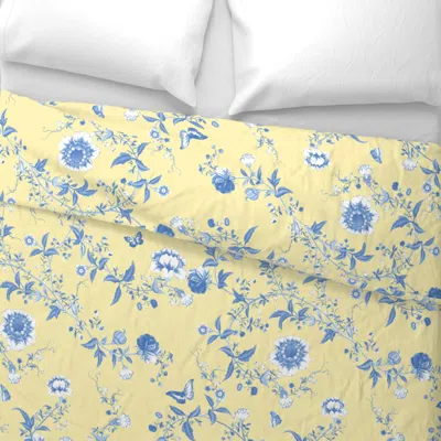 Spoonflower The Dowager's Chinese Room Daffodil Wide Cotton Sateen 3.5 oz 26" X 20" Standard Knife Edge