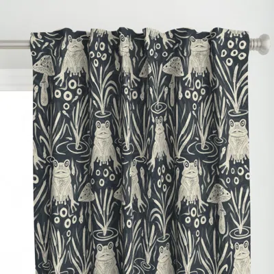 Spoonflower The Leap Frog Beige On Curtain Panel