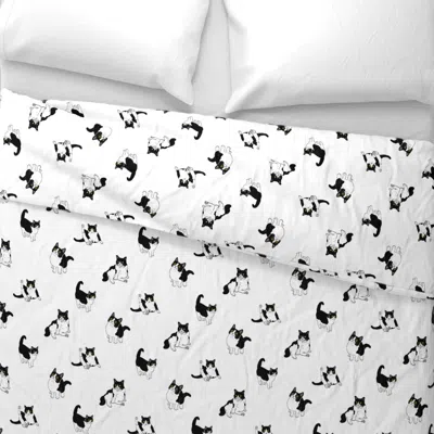 Spoonflower The Naughty Cat Wide Cotton Sateen 3.5 oz 26" X 20" Standard Knife Edge