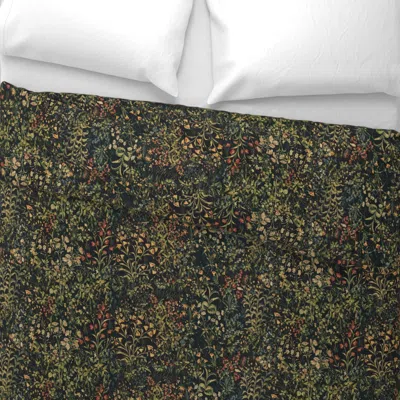 Spoonflower The Unicorn Floral Tapestry Spring Night Wide Cotton Sateen 3.5 oz 26" X 20" Standard Knife Edge