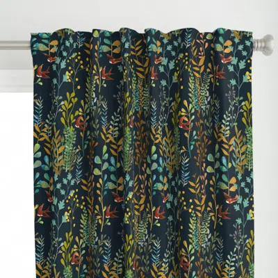 Spoonflower The Wild Garden Night Curtain Panel
