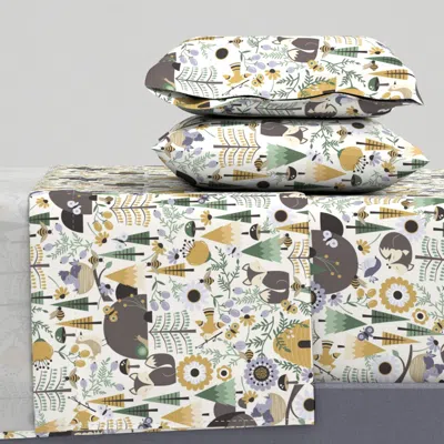 Spoonflower The Woodlands King Sheet Set