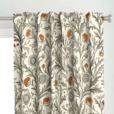 Spoonflower Thistles And Wildflowers Curtain Panel