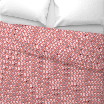 Spoonflower Thomas Coral And Blues King Pillow Sham