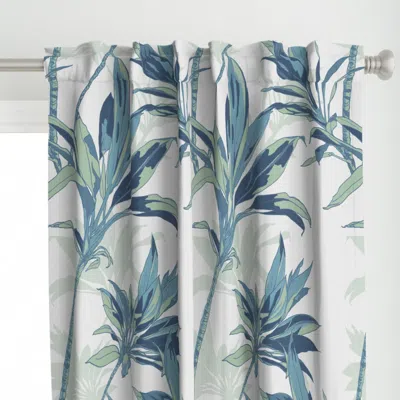 Spoonflower Ti Plant In Teal (xl) Curtain Panel