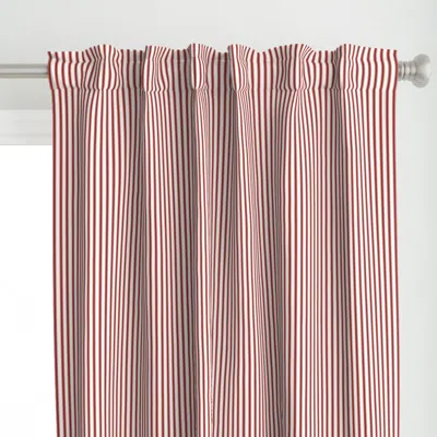 Spoonflower Ticking Stripe Candy Curtain Panel