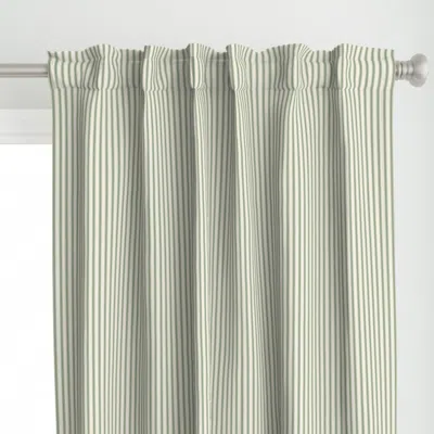 Spoonflower Ticking Stripe - Dark Curtain Panel