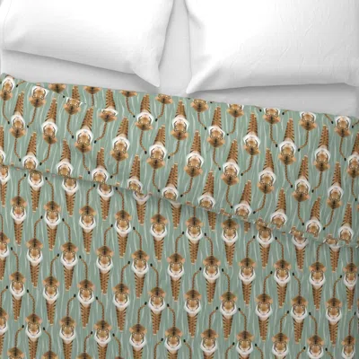 Spoonflower Tigers And Stripes Wide Cotton Sateen 3.5 oz 26" X 20" Standard Knife Edge
