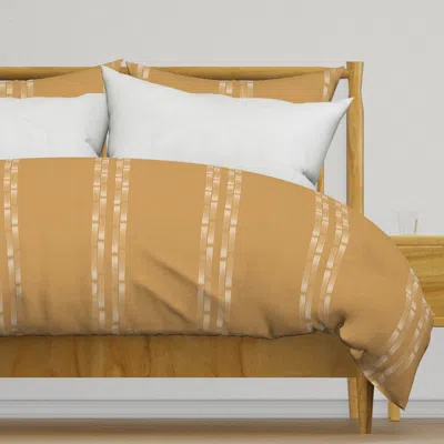 Spoonflower Timeless Linen Texture Boho Duvet Cover