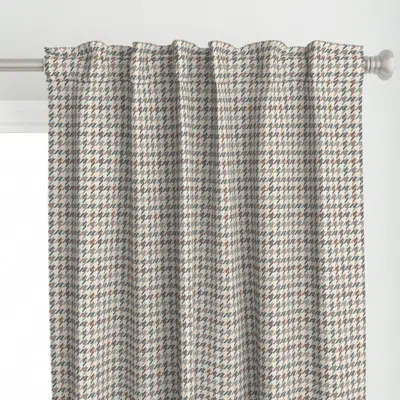 Spoonflower Tiny Houndstooth Check Curtain Panel