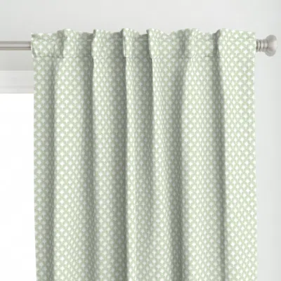 Spoonflower Tiny Palm White On Curtain Panel