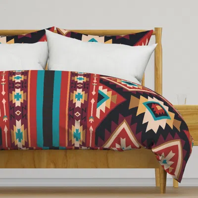 Spoonflower Tiwa Heritage At Red Willow Duvet Cover