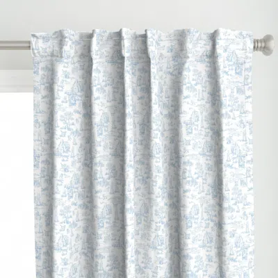 Spoonflower Toile Curtain Panel