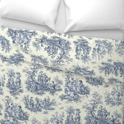 Spoonflower Toile-de-jouy-wallpaper Euro Pillow Sham