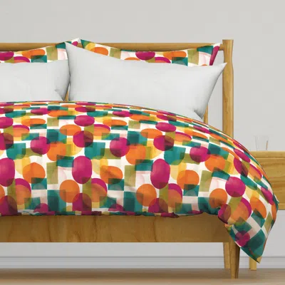 Spoonflower Translucent Geometric Overlap Duvet Cover