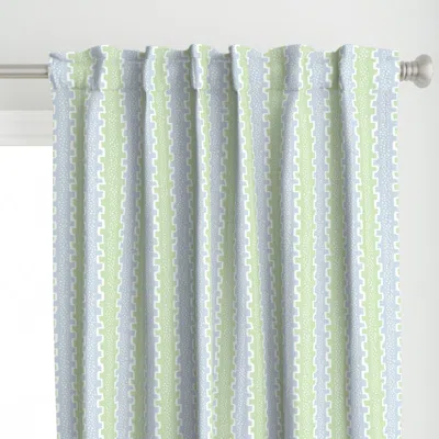 Spoonflower Travis Stripe Soft Blue Curtain Panel