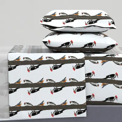 Spoonflower Tree Clingers Queen Sheet Set