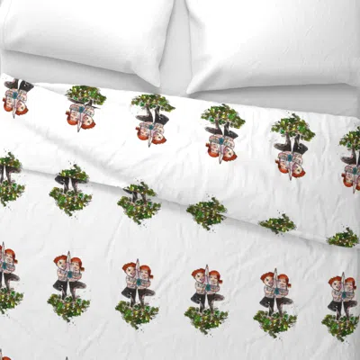 Spoonflower Tree Pose Together Wide Cotton Sateen 3.5 oz 26" X 20" Standard Knife Edge
