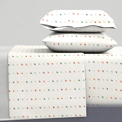 Spoonflower Triangles Medium Queen Sheet Set