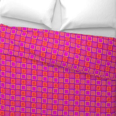 Spoonflower Tribal Squares Of Cosmic Love By Cheerful Madness Wide Cotton Sateen 3.5 oz 26" X 20" Standard Knife