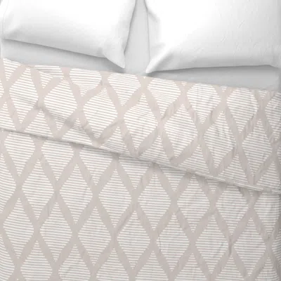 Spoonflower Tribal Vibes Textural Primitive White Crayon Lines Diamonds Taupe E2d8d1 Lg Euro Pillow