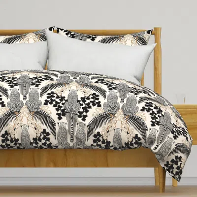 Spoonflower Trio Cheetah Black And Brown Duvet Cover