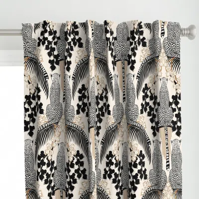 Spoonflower Trio Cheetah Black And Curtain Panel