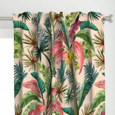 Spoonflower Tropical Banana Palm Curtain Panel