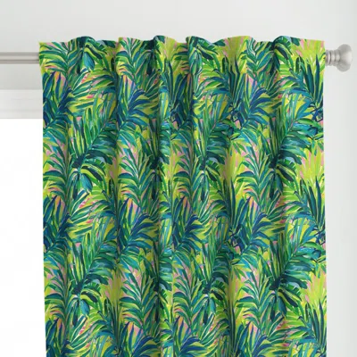 Spoonflower Tropical Greenery With Curtain Panel
