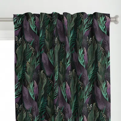 Spoonflower Tropical Night Medium Curtain Panel