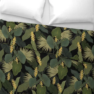 Spoonflower Tropical Night Wide Cotton Sateen 3.5 oz 26" X 20" Standard Knife Edge