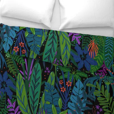 Spoonflower Tropical Nights Wide Cotton Sateen 3.5 oz 26" X 20" Standard Knife Edge