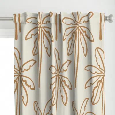 Spoonflower Tropical Palm Trees Jumbo Curtain Panel